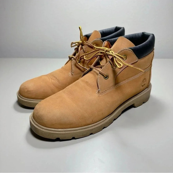 Timberland Size 6 Leather Youth Boys  Wheat Nubuck Chukka Boots - Picture 3 of 16